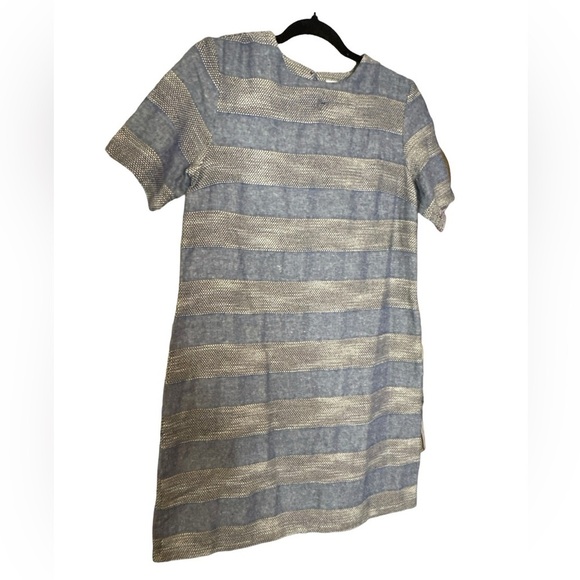5 for $40 SALE! 
CLEMENCE t-shirt dress cotton linen blend stripped texture 28 - Picture 1 of 10